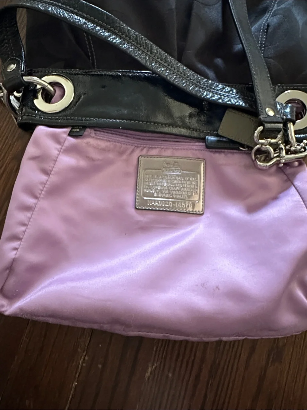 Coach Black Signature Circle Crossbody Bag Ashley